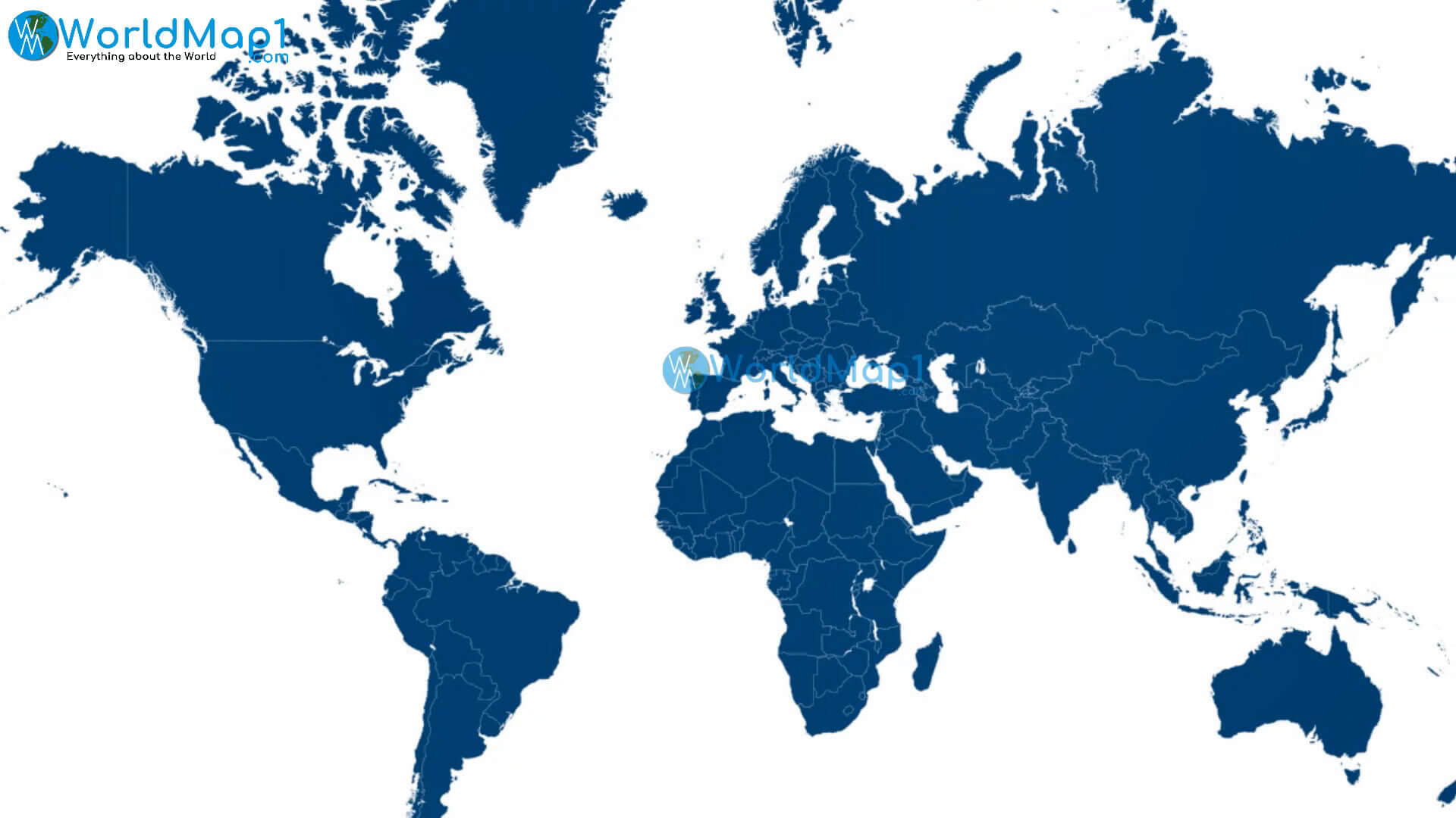 Dünya Koyu Mavi Boş Harita